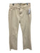 DL1961 Size 28 Cream Beige Cotton Blend Denim High Rise Button & Zip Fly Jeans Cream Beige / 28