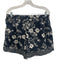 Cara Cara Size M/L Navy Blue & Cream White Cotton Elastic Back Short Set Navy Blue & Cream White / M/L