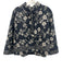 Cara Cara Size M/L Navy Blue & Cream White Cotton Elastic Back Short Set Navy Blue & Cream White / M/L