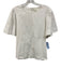 Broome Street Size L White Cotton Flutter Cap sleeve Keyhole Back Top White / L