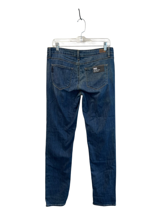 Paige Size 29 Med Dark Wash Cotton Blend Mid Rise 5 Pocket Straight Leg Jeans Med Dark Wash / 29