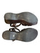 Prada Shoe Size 37 Chocolate Brown Leather open toe Velcro Ankle Platform Shoes Chocolate Brown / 37
