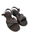 Prada Shoe Size 37 Chocolate Brown Leather open toe Velcro Ankle Platform Shoes Chocolate Brown / 37