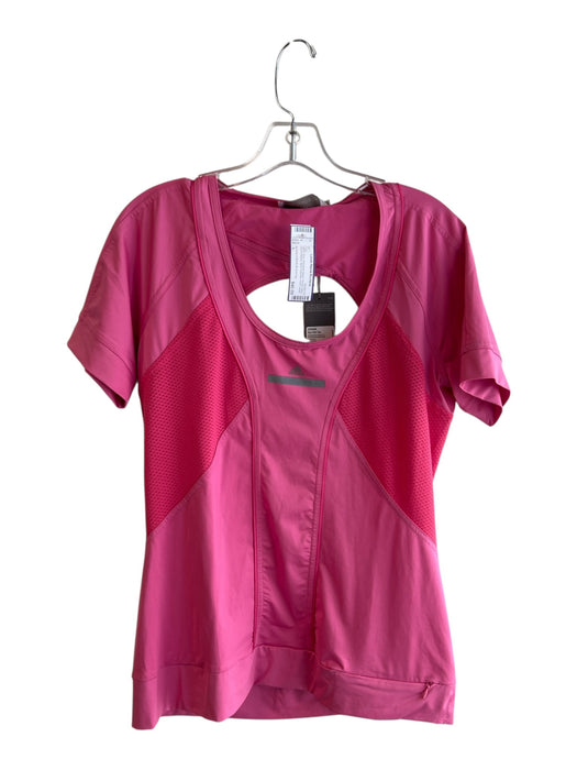 Adidas X Stella McCartney Size L Pink Polyester Blend Scoop Neck mesh detail Top Pink / L