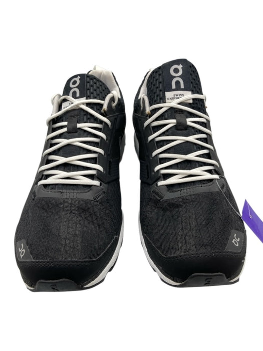 On Cloud Shoe Size 8 Black & White Synthetic Low Top Men's Shoes Black & White / 8