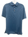 Peter Millar Size S Blue & Light Blue Polyester Striped Polo Men's Short Sleeve Blue & Light Blue / S
