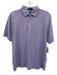 Peter Millar Size M Purple & White Cotton Blend Polo Men's Short Sleeve Purple & White / M