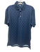 Peter Millar Size S Blue & Navy Print Polyester All Over Print Polo Short Sleeve Blue & Navy Print / S