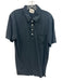 Billy Reid Size XL Black Cotton Solid Polo Men's Short Sleeve Black / XL