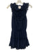 Misa Size S Navy Blue Viscose Sleeveless Pom Pom Fringe Sleeveless Dress Navy Blue / S