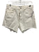 Agolde Size 27 Cream White Cotton Denim Raw Hem Button Fly Cutoff Shorts Cream White / 27