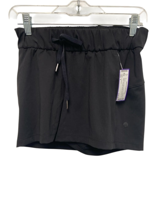 Lululemon Size 4 Black Nylon Blend Elastic & Drawstring Waist Pocketed Shorts Black / 4