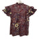 Ulla Johnson Size 4 Maroon, Cream & Blue Cotton Floral Ruffle Cap Sleeve Top Maroon, Cream & Blue / 4