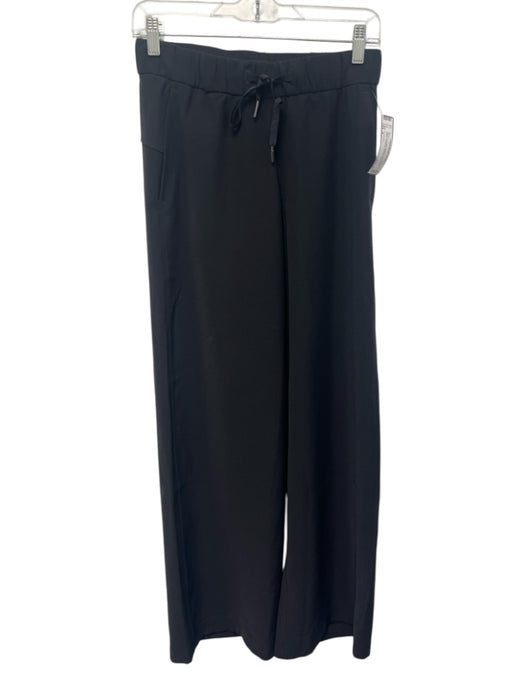 Lululemon Size 4 Black Polyester Elastic & Drawstring Waist Pocketed Pants Black / 4