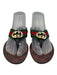 Gucci Shoe Size 38 Red, Green & Black Textile & Leather Upper Gucci Web Sandals Red, Green & Black / 38
