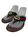 Gucci Shoe Size 38 Red, Green & Black Textile & Leather Upper Gucci Web Sandals Red, Green & Black / 38