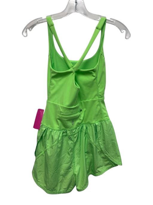 Free People Movement Size XS Neon Green Polyamide Criss Cross Cut Out Romper Neon Green / XS