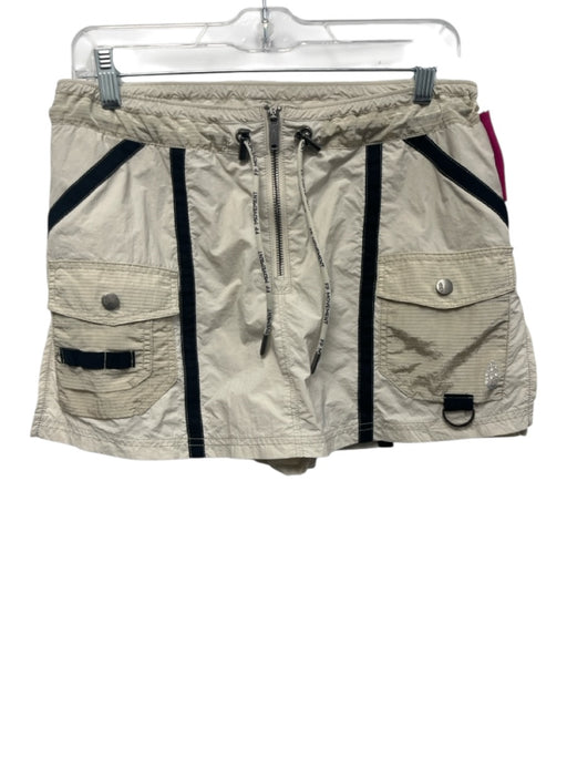 Free People Movement Size S/P Beige & Black Polyamide Ribbon trim Skort Beige & Black / S/P