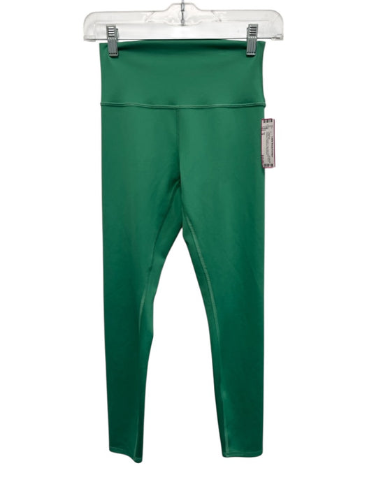 Alo Size S Green No Fabric Tag Wide Waist Band Paneled Athleisure Leggings Green / S