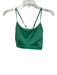 Alo Size L Green Polyester Blend Criss Cross Back Paneled Athleisure Top Green / L