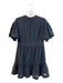 Marie Oliver Size XS Gray Cotton & Silk Round Neck Short Puff Sleeve Dress Gray / XS