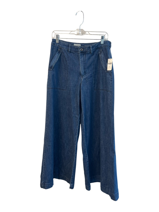 Pilcro Size 27 Medium dark wash Cotton Zip Fly Mid Rise 4 Pocket Wide Leg Jeans Medium dark wash / 27