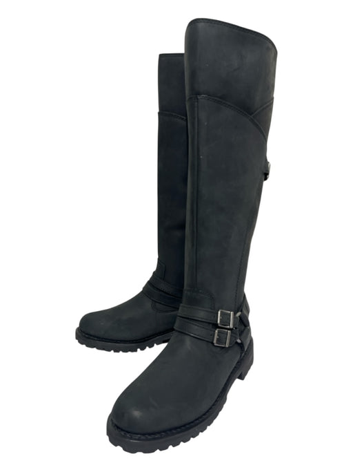 Harley Davidson Shoe Size 8 Black Leather Matte Knee High Buckle Detail Boots Black / 8