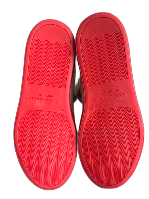 Giaco Morelli Shoe Size 38 White & Red Leather High Top lace up Shoes White & Red / 38