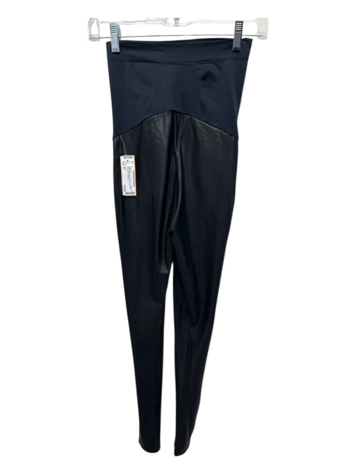 Spanx Size S Black Nylon Blend Coated High Rise Maternity Leggings Black / S