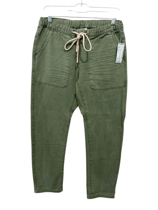 Oneteaspoon Size XS Army Green Cotton Elastic & Drawstring Waist Pocketed Pants Army Green / XS
