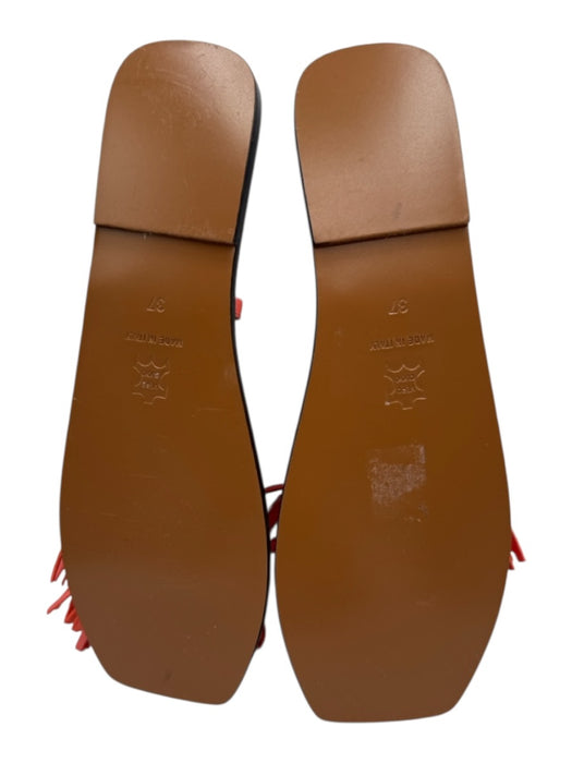 ATP All Tomorrow's Parties Shoe Size 37 Salmon Pink Leather Upper Thong Sandals Salmon Pink / 37