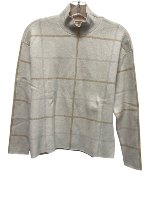 By Anthropologie Size XS White, Orange, Purple Viscose Blend Long Sleeve Top White, Orange, Purple / XS