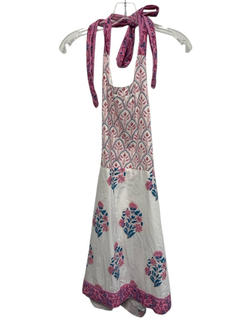 Victoria Dunn Size Small Pink, Blue, White Cotton Sleeveless Floral Dress Pink, Blue, White / Small