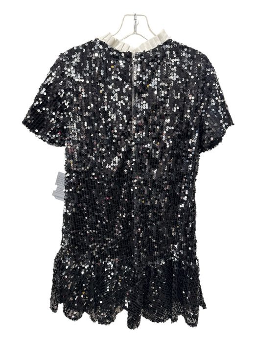 Mello Day Size Small Black & White Polyester Short Sleeve All Over Sequins Dress Black & White / Small