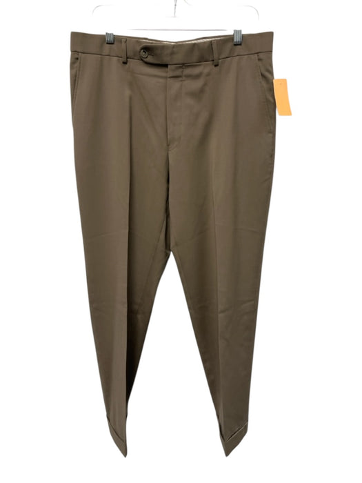 H Stockton Size 35 Tan Wool Blend Solid Dress Cuff Men's Pants Tan / 35