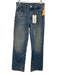 Zara Size 4 Medium Wash Cotton Blend Whiskering Mid Rise Distressed Hem Jeans Medium Wash / 4