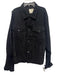 Billy Reid Size XL Black Cotton Blend Ribbed Trucker Men's Jacket Black / XL