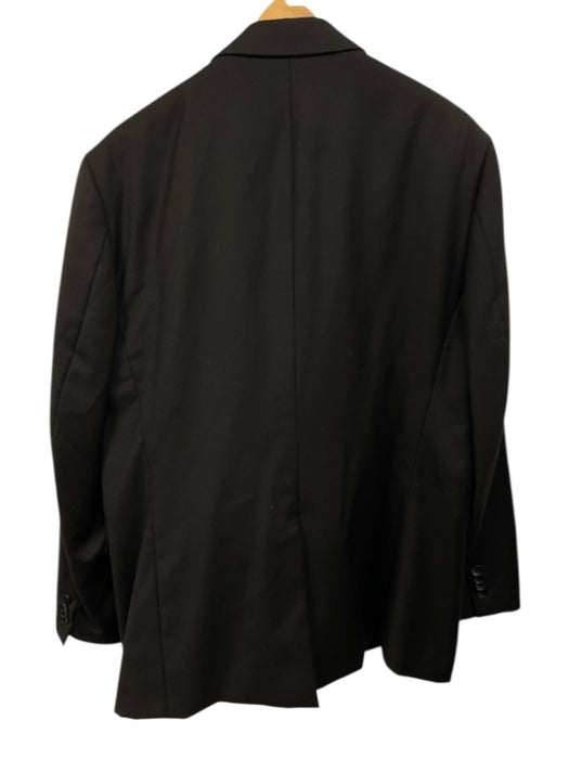 Theory Black Wool Blend Solid 2 Button Men's Suit Black / 46R
