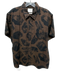 Billy Reid Size L Brown & Black Cotton Blend Abstract Button up Short Sleeve Brown & Black / L