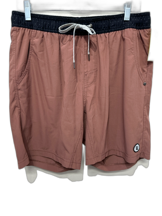 Vuori Size Est L Red Synthetic Solid Athletic Men's Shorts Red / Est L