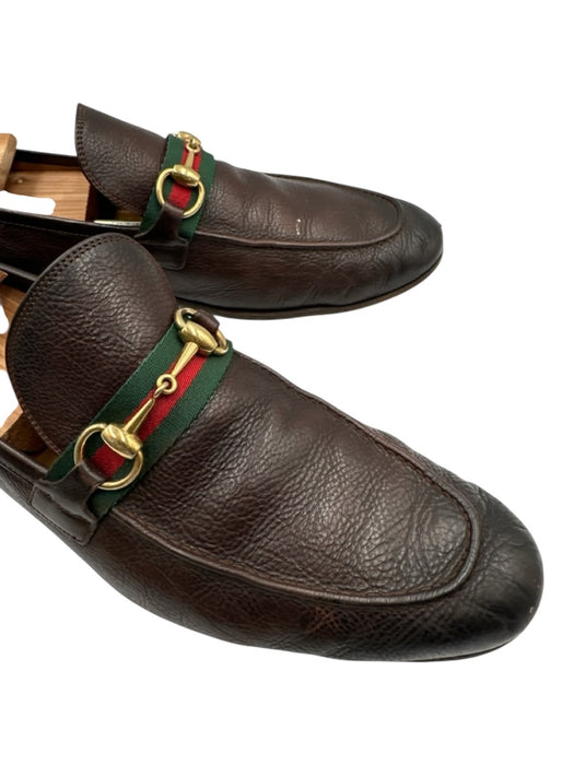 Gucci Shoe Size 10.5 AS IS Dark Brown Leather Solid Loafer Men's Shoes Dark Brown / 10.5