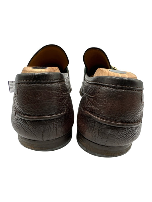 Gucci Shoe Size 10.5 AS IS Dark Brown Leather Solid Loafer Men's Shoes Dark Brown / 10.5