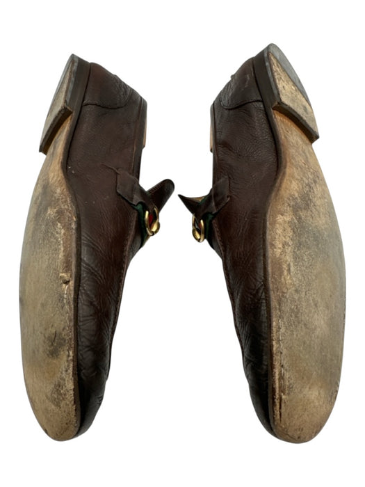 Gucci Shoe Size 10.5 AS IS Dark Brown Leather Solid Loafer Men's Shoes Dark Brown / 10.5