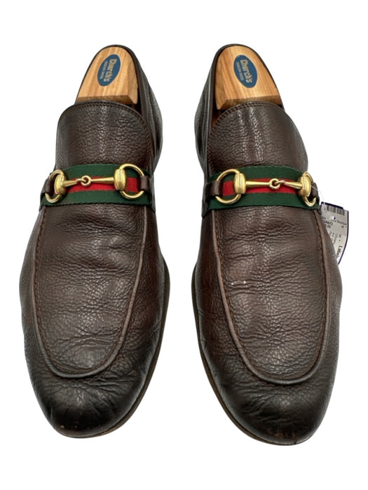 Gucci Shoe Size 10.5 AS IS Dark Brown Leather Solid Loafer Men's Shoes Dark Brown / 10.5