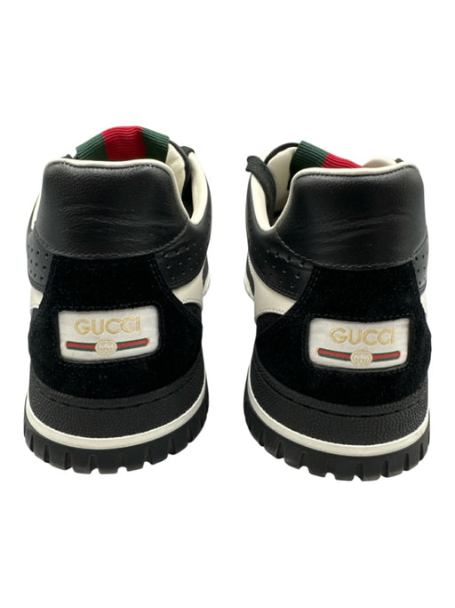 Gucci Shoe Size 9.5 Like New Black & White Canvas Guccissima Sneaker Men's Shoes Black & White / 9.5