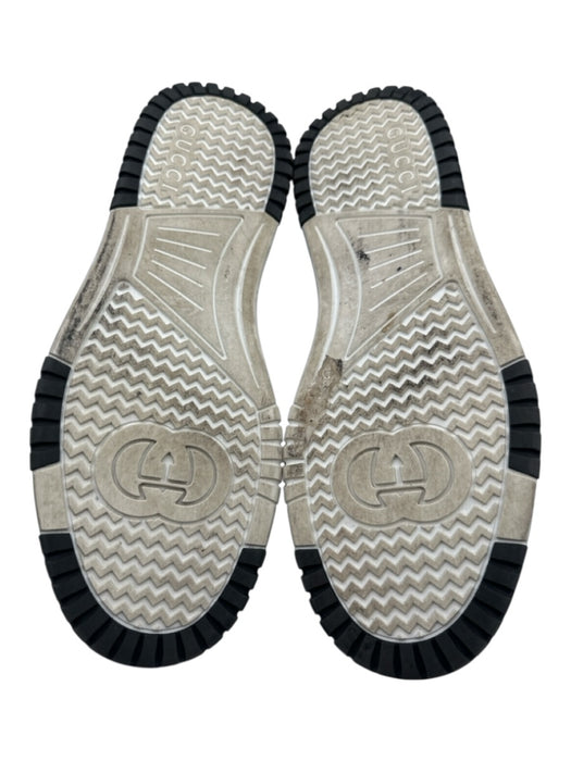 Gucci Shoe Size 9.5 Like New Black & White Canvas Guccissima Sneaker Men's Shoes Black & White / 9.5