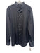 Theory Size XXL Black Cotton Blend Solid Button Up Men's Long Sleeve Shirt Black / XXL