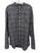 Billy Reid Size XL Gray Cotton Plaid Button Up Button Down Long Sleeve Shirt Gray / XL