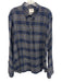 Billy Reid Size XL Blue & Tan Cotton Blend Plaid Button Up Long Sleeve Shirt Blue & Tan / XL