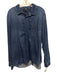 Paige Size XL Dark Wash Cotton Blend Solid Button Up Men's Long Sleeve Shirt Dark Wash / XL